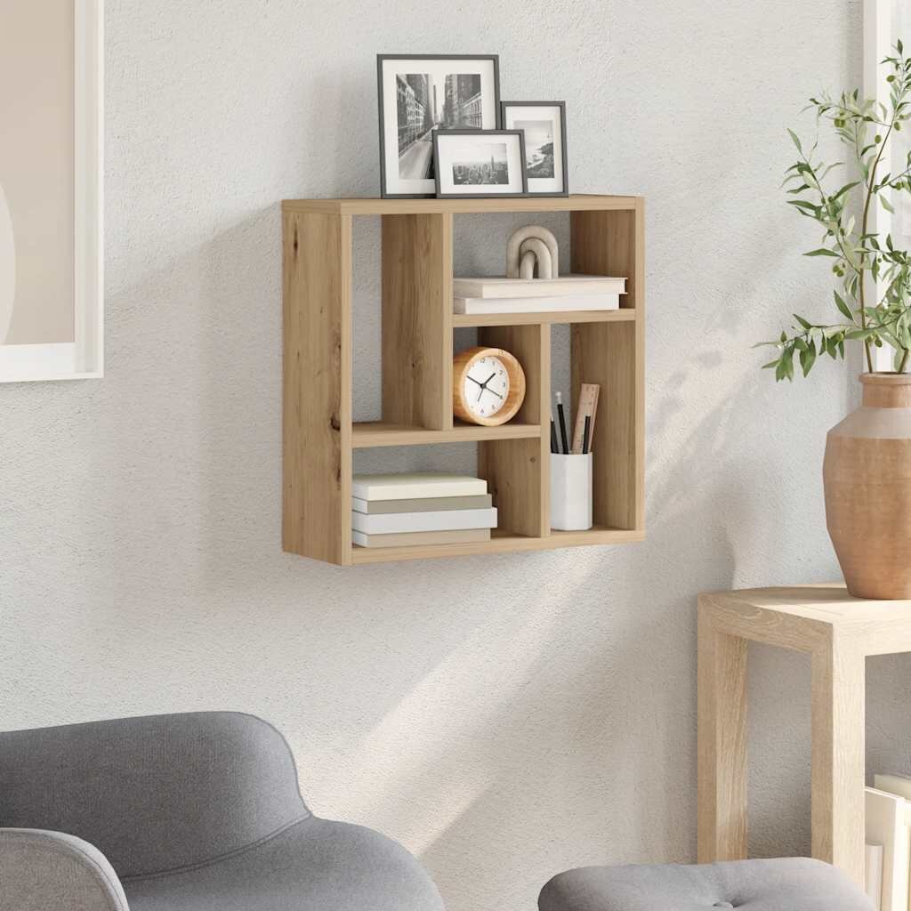vidaXL стенна етажерка Artisan Oak 45x16x45 cm инженерна дървесина