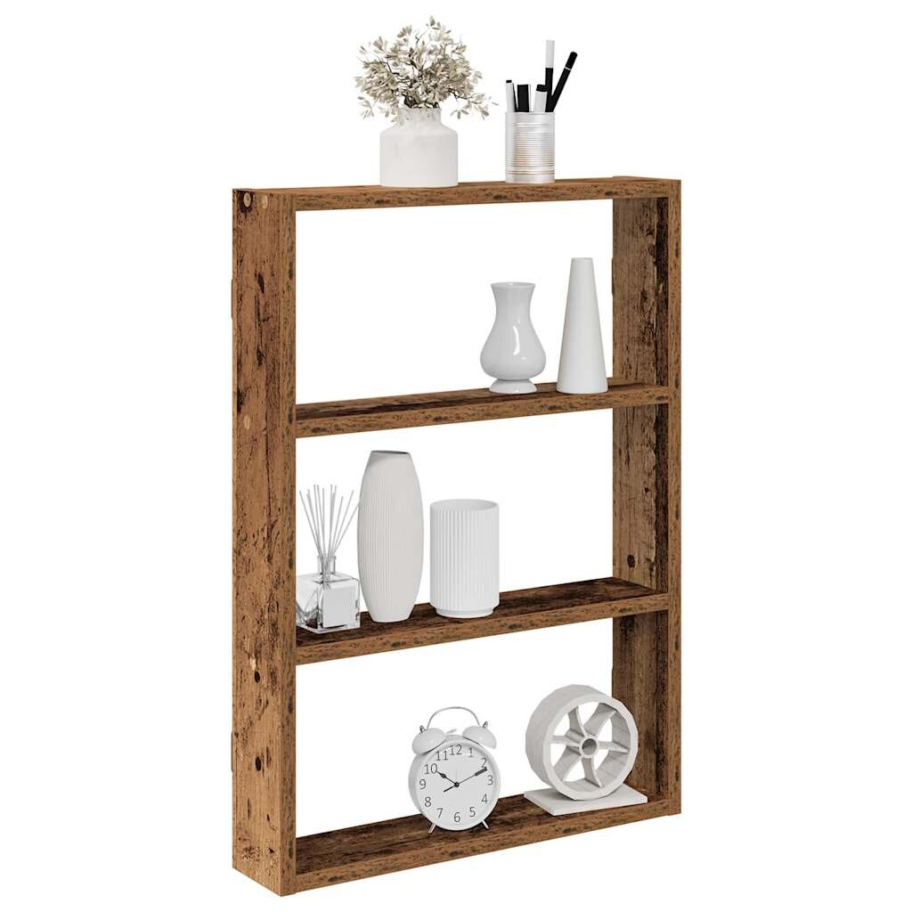 vidaXL стенна етажерка от старо дърво 43x9x60 cm Инженерна дървесина