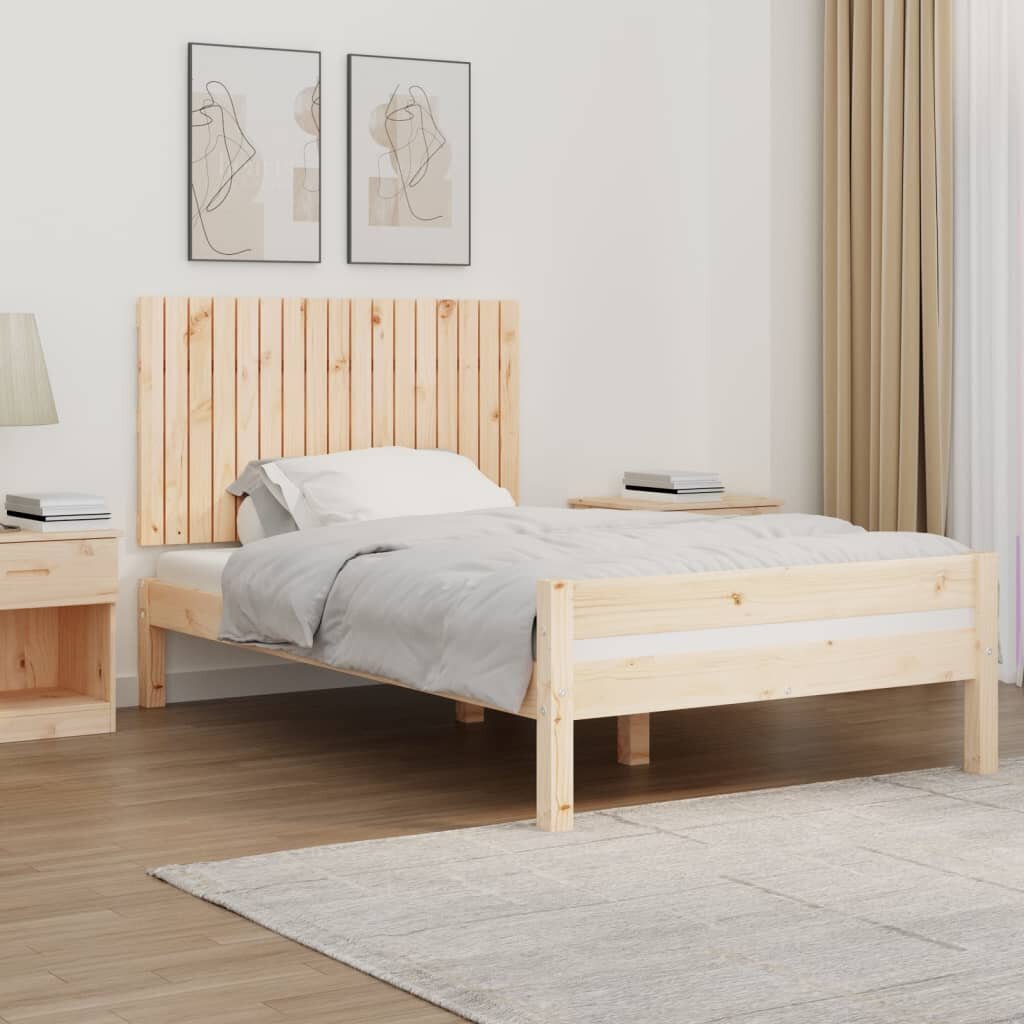 vidaXL Стенна табла за спалня 108x3x60 см борово дърво масив