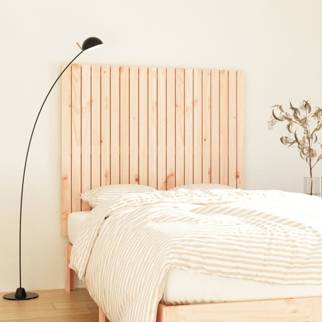 vidaXL Стенна табла за спалня 1275x3x110 см борово дърво масив