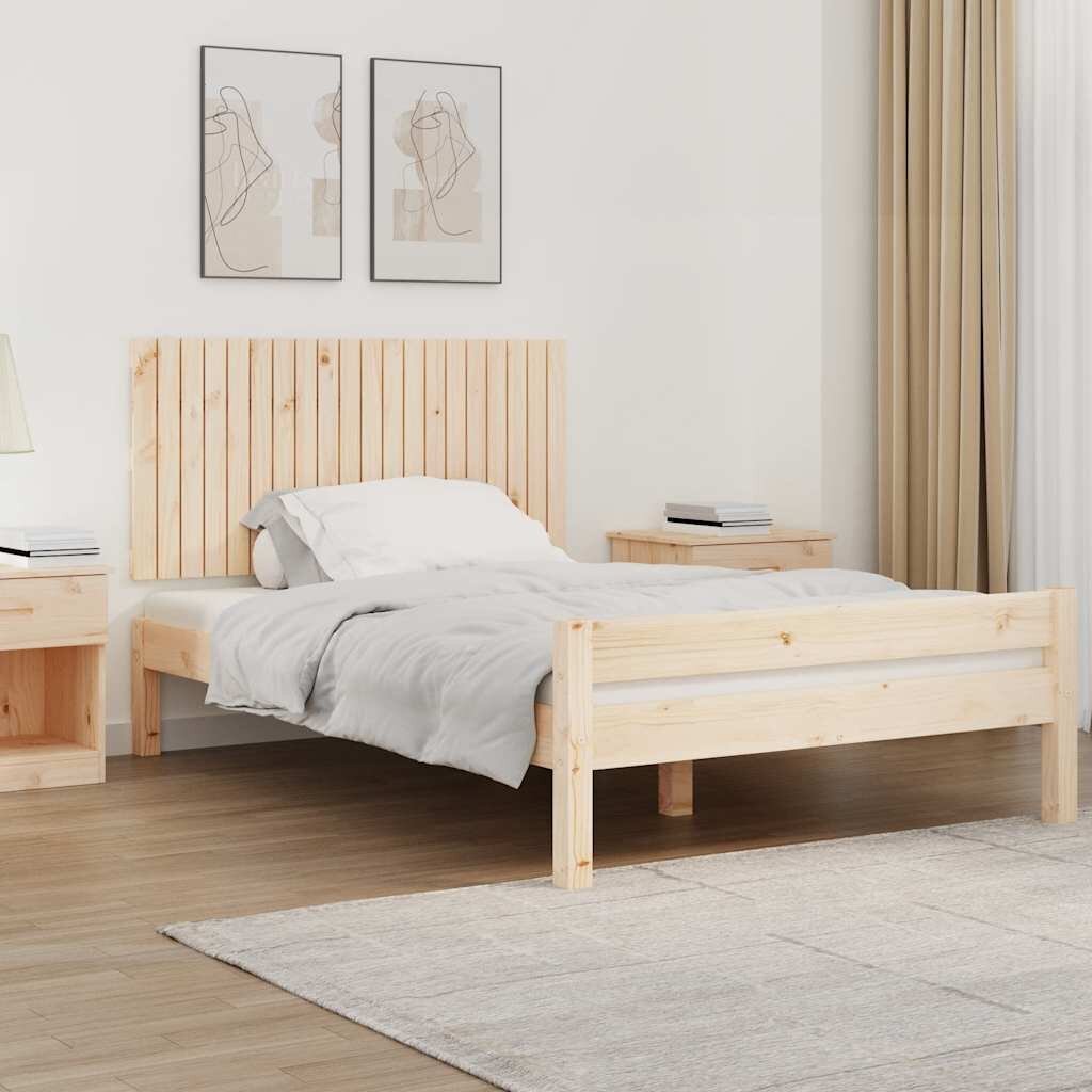 vidaXL Стенна табла за спалня 1275x3x60 см борово дърво масив