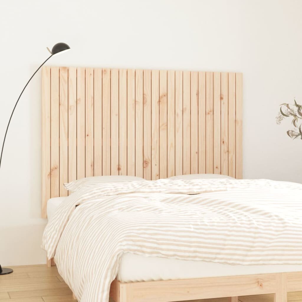 vidaXL Стенна табла за спалня 1595x3x110 см борово дърво масив