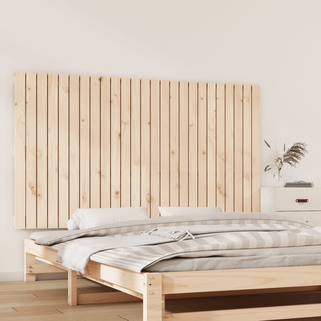 vidaXL Стенна табла за спалня 1595x3x90 см борово дърво масив