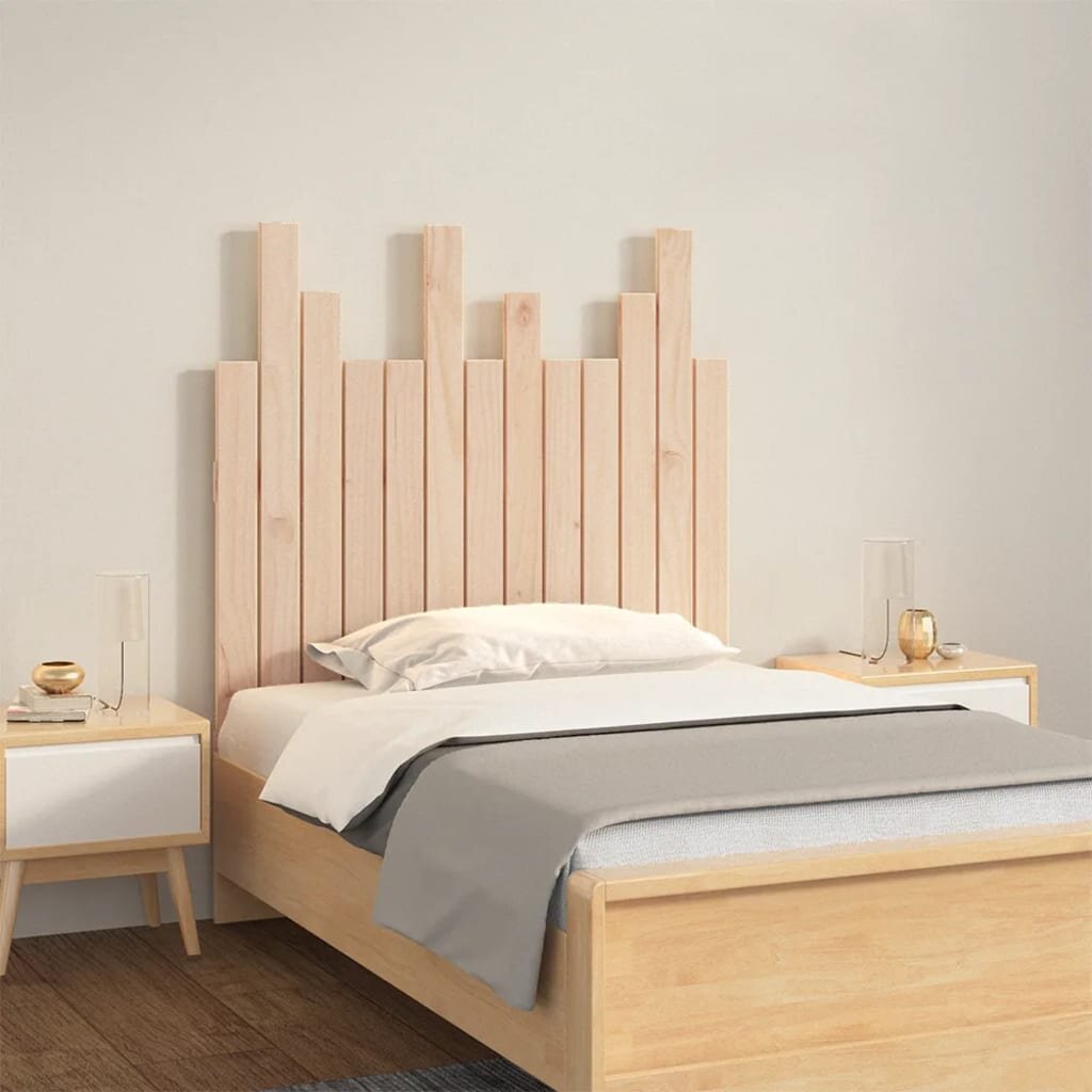 vidaXL Стенна табла за спалня 825x3x80 см борово дърво масив