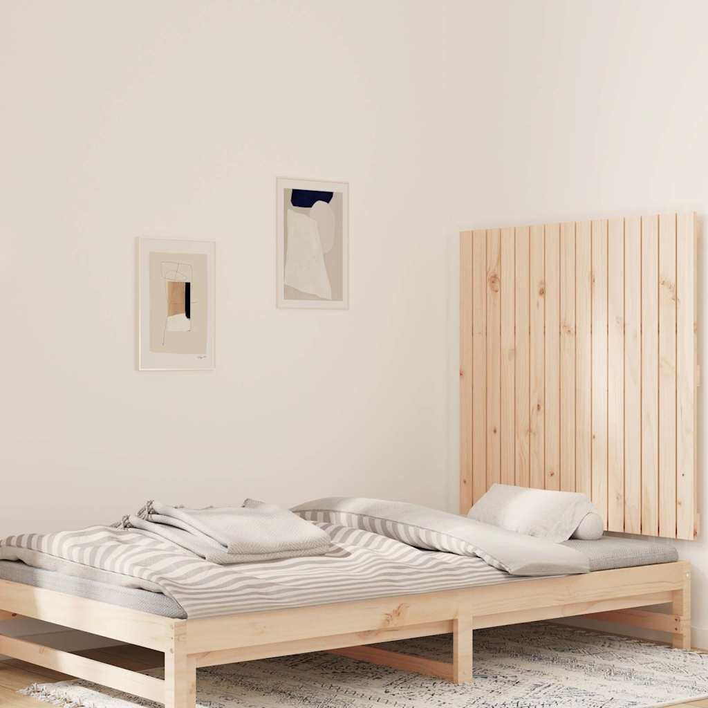 vidaXL Стенна табла за спалня 955x3x90 см борово дърво масив