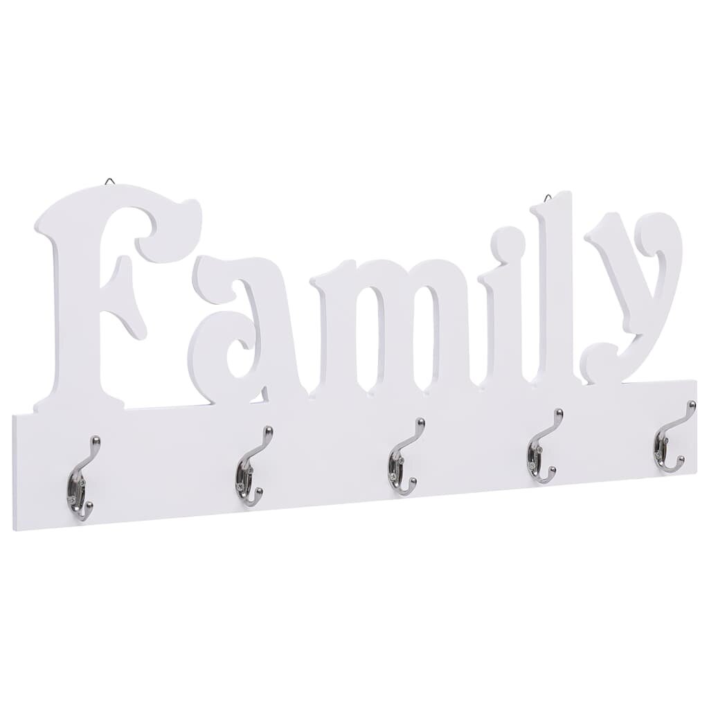 vidaXL Стенна закачалка за палта FAMILY 74x295 см