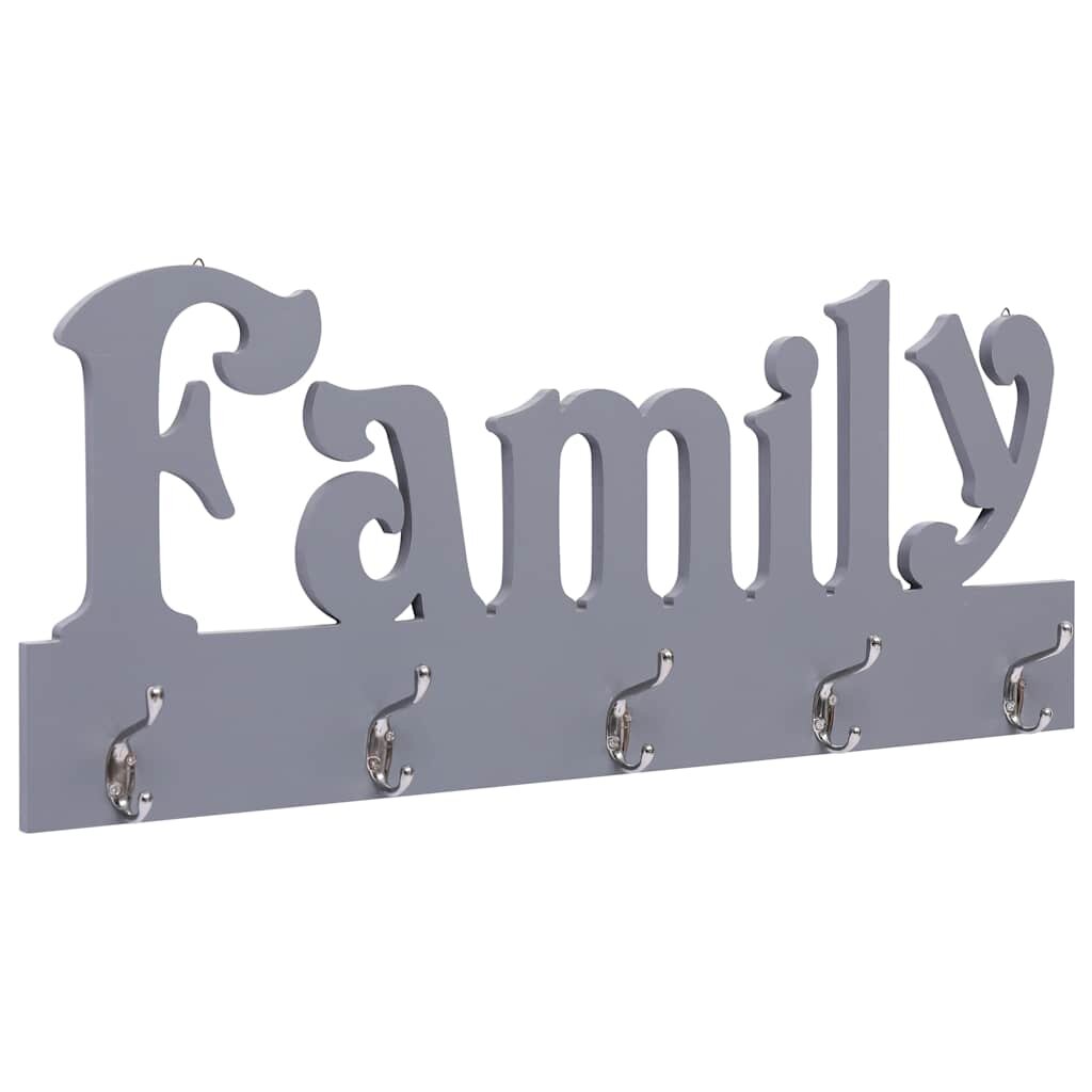 vidaXL Стенна закачалка за палта FAMILY 74x295 см