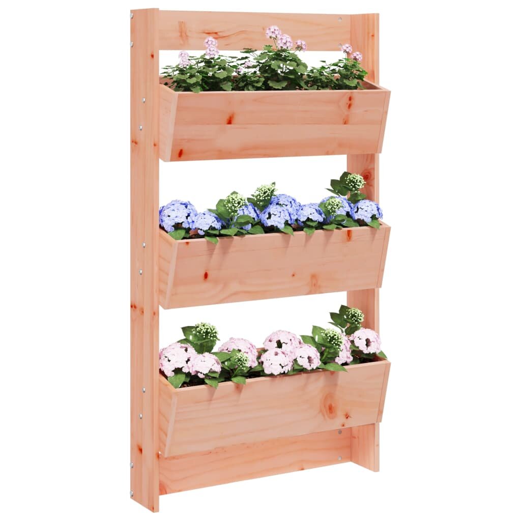 vidaXL Стенни кашпи 3 нива 60x185x110 см масивно дугласко дърво