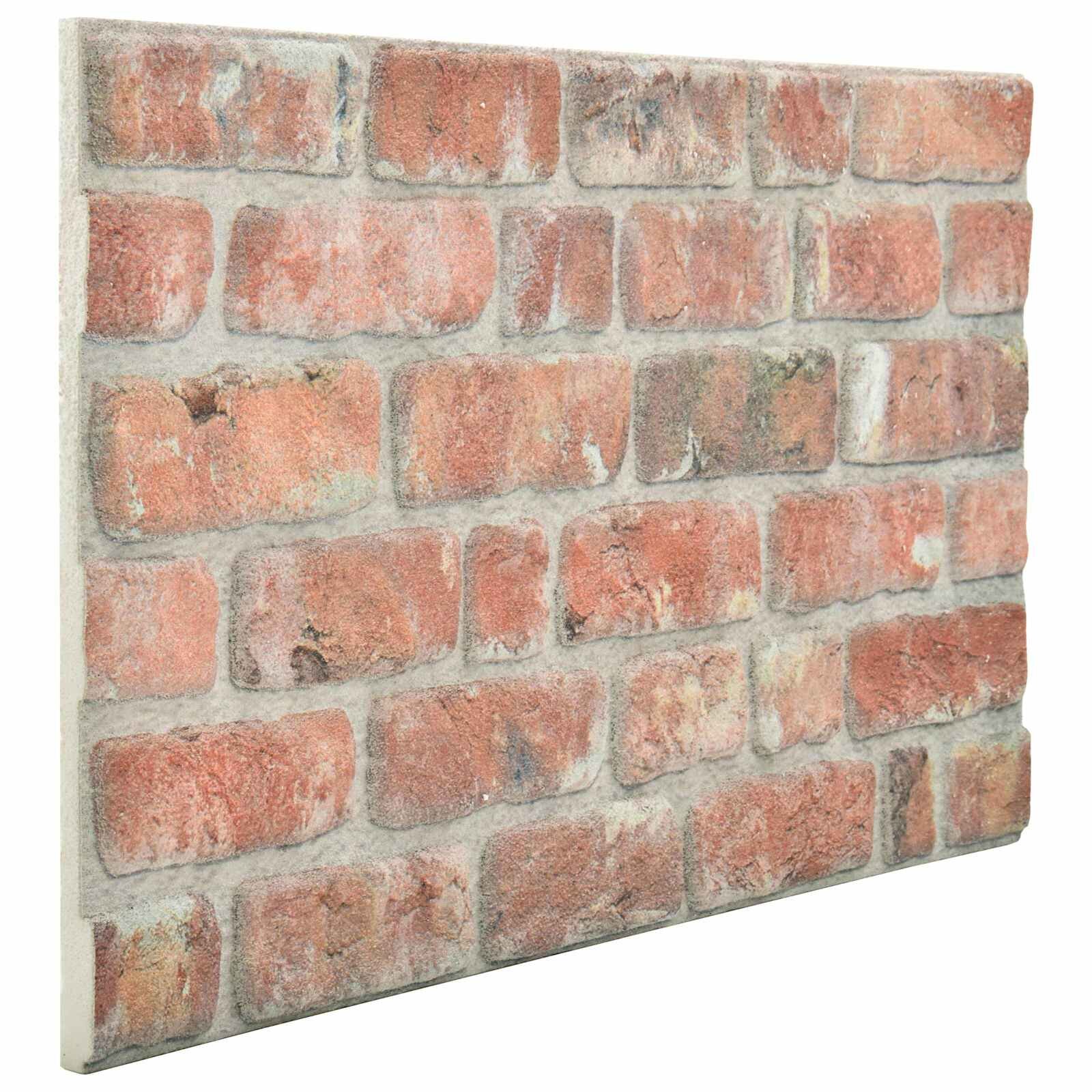 vidaXL Стенни панели 10 бр. 100 x 50 cm Червено EPS пяна