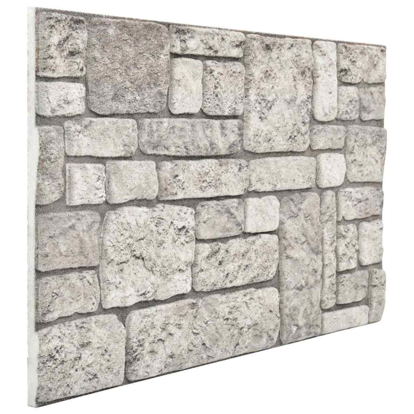 vidaXL Стенни панели 10 бр. 100 x 50 cm Сиво EPS пяна