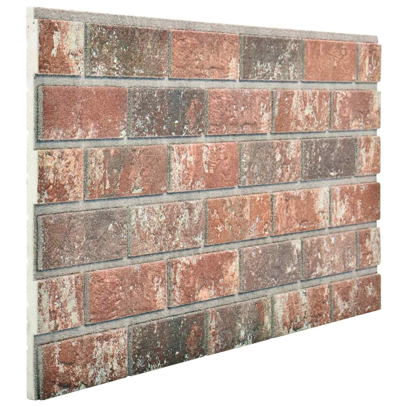 vidaXL Стенни панели 10 бр. 100 x 50 cm Тъмен кафяв и сив EPS пяна