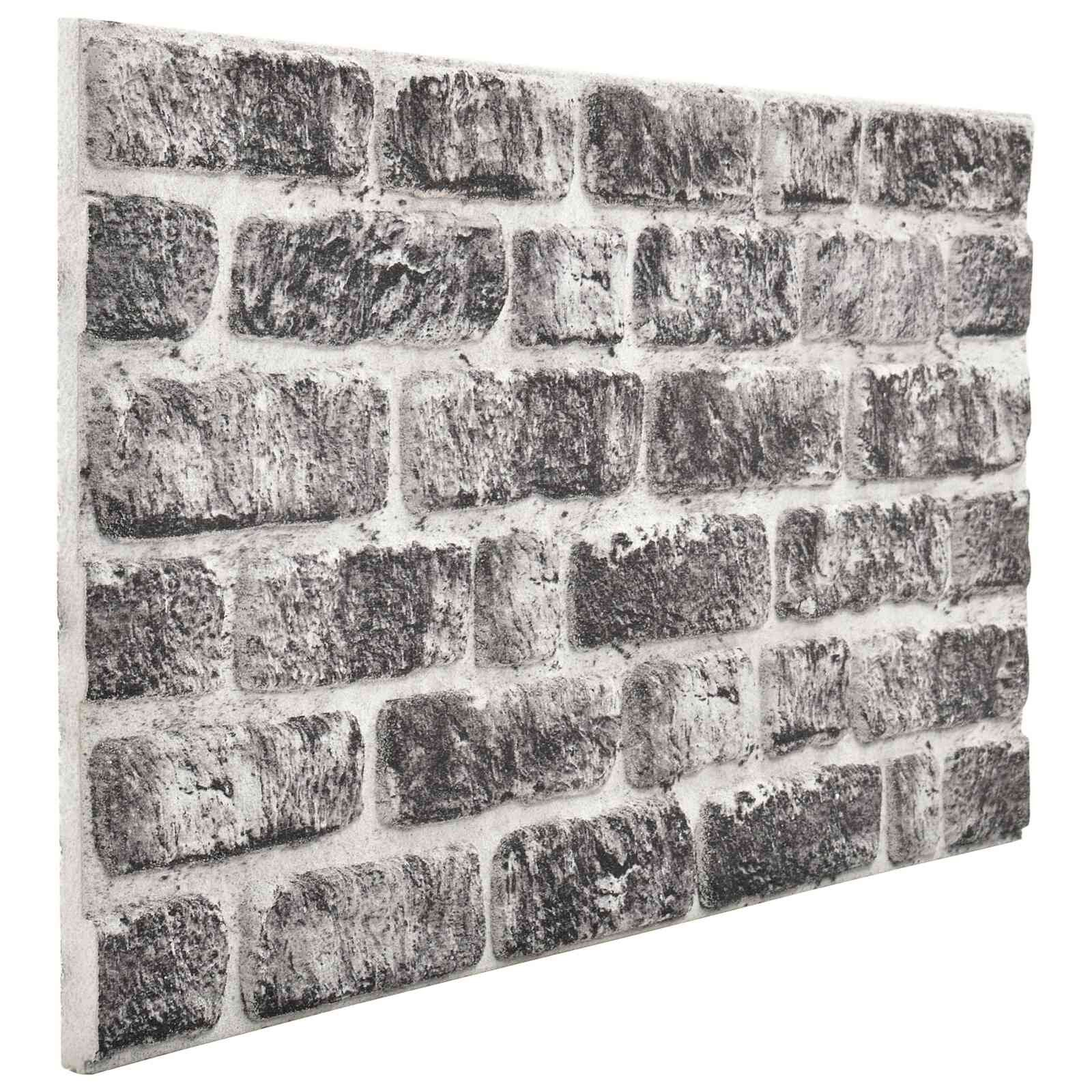 vidaXL Стенни панели 10 бр. 100 x 50 cm Тъмен сив и бял EPS пяна