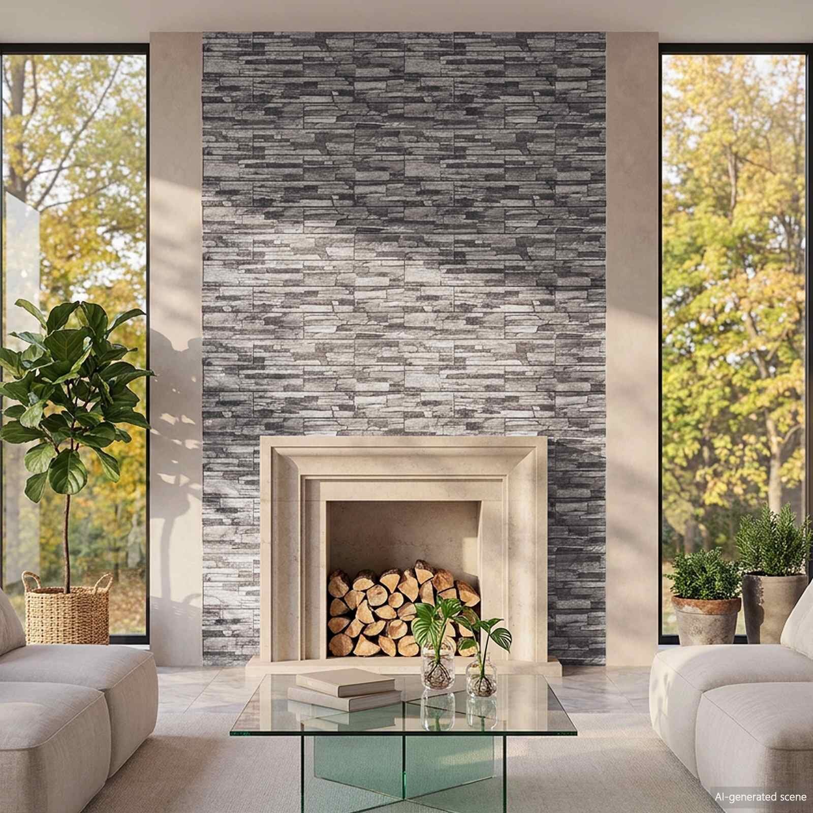 vidaXL Стенни панели 10 бр. 100 x 50 cm Тъмен сив и светъл сив