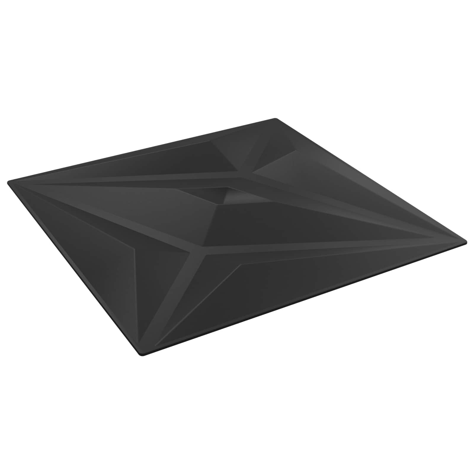 vidaXL Стенни панели 48 бр. 50 x 50 cm Черна звезда XPS Пяна
