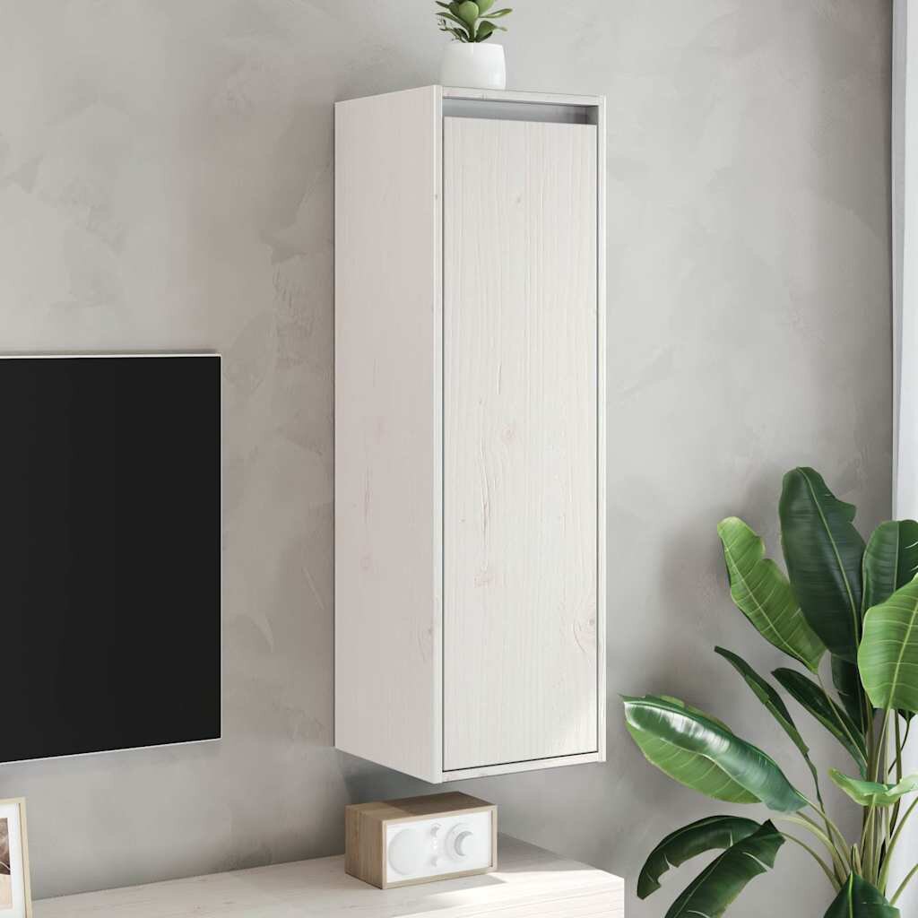 vidaXL Стенни шкафове 2 бр бели 30x30x100 см бор масив