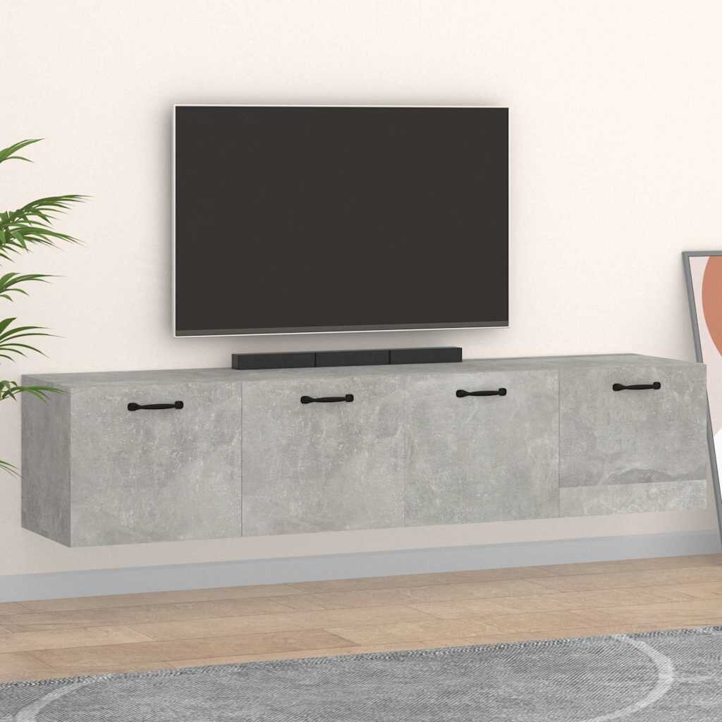 vidaXL Стенни шкафове 2 бр бетонно сиви 60x365x35 см инженерно дърво