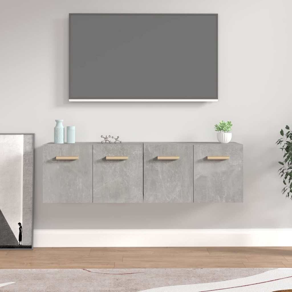 vidaXL Стенни шкафове 2 бр бетонно сиви 60x365x35 см инженерно дърво