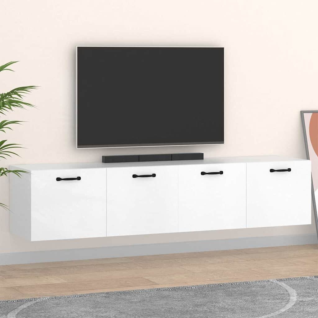 vidaXL Стенни шкафове 2 бр Бял 60x365x35 см инженерно дърво