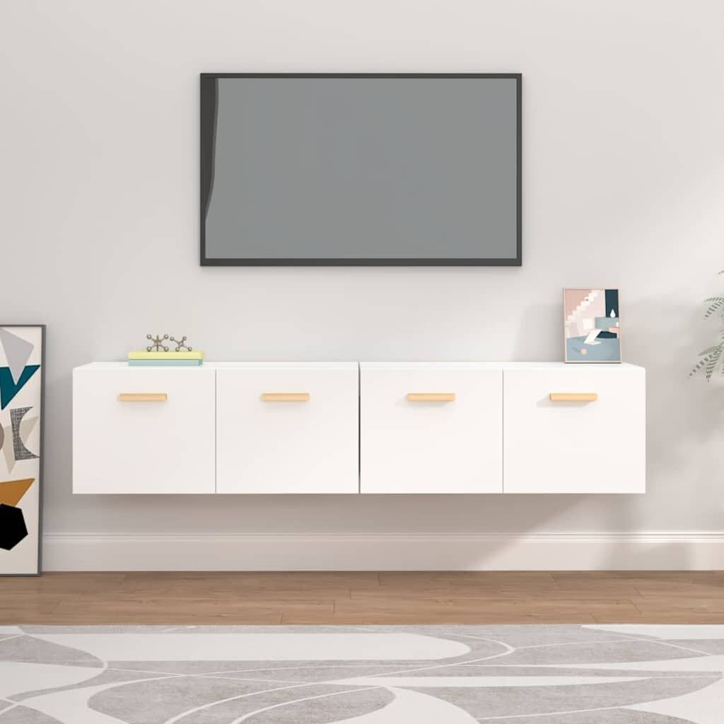 vidaXL Стенни шкафове 2 бр Бял 80x35x365 см инженерно дърво