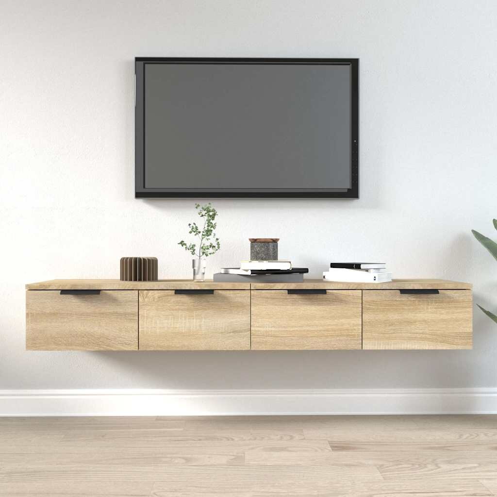 vidaXL Стенни шкафове 2 бр дъб сонома 68x30x20 см инженерно дърво