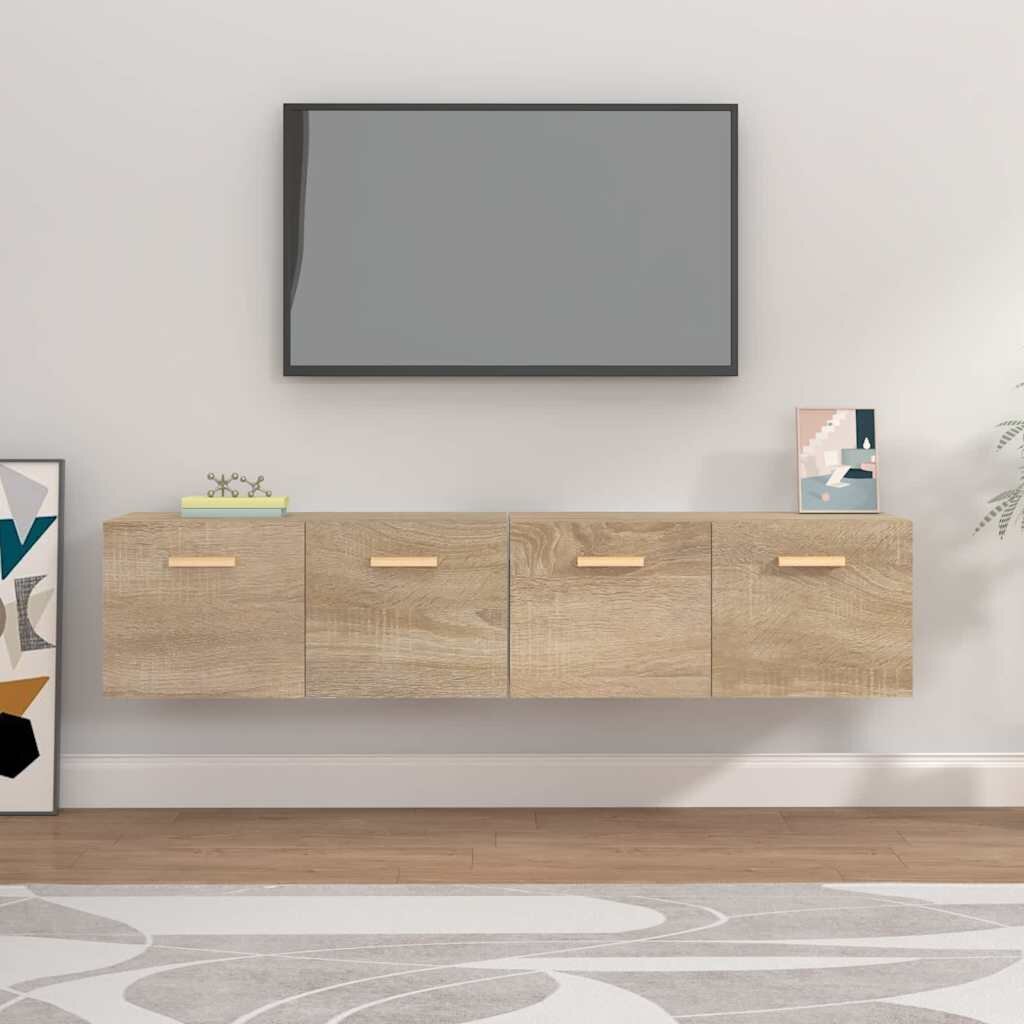 vidaXL Стенни шкафове 2 бр дъб сонома 80x35x365 см инженерно дърво