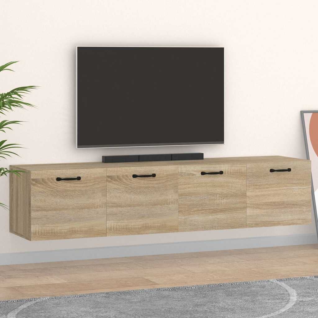 vidaXL Стенни шкафове 2 бр сонома дъб 60x365x35 см инженерно дърво