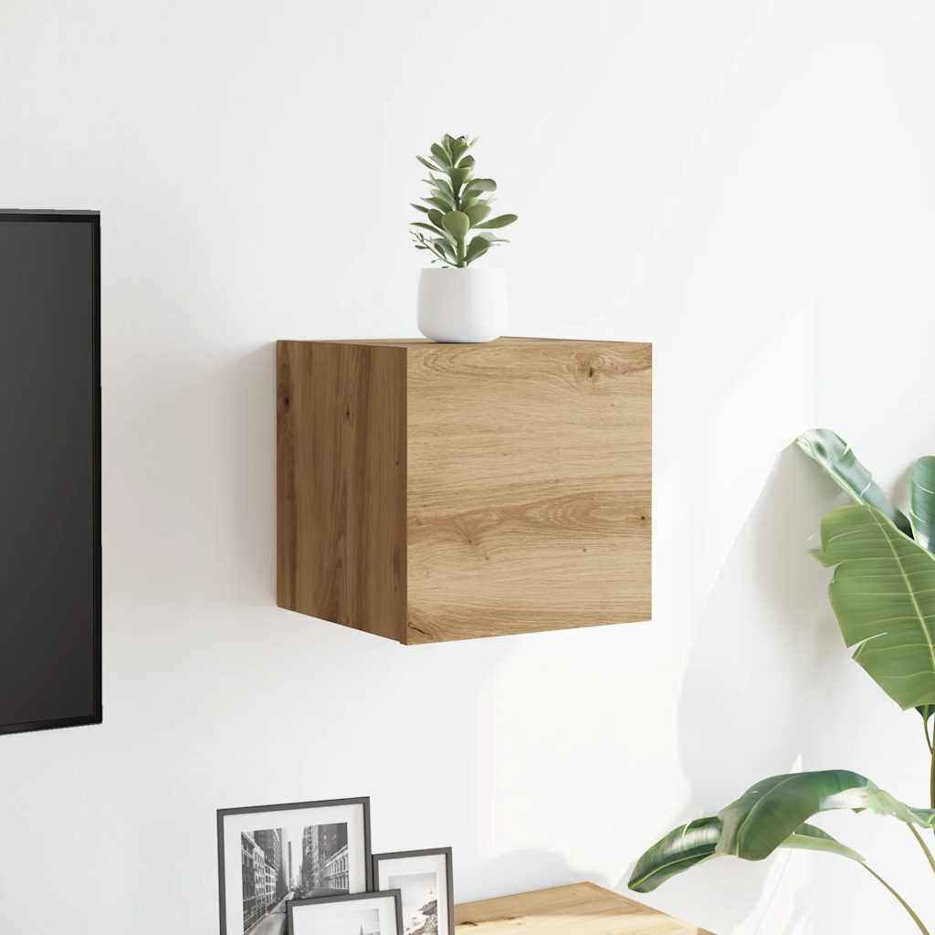 vidaXL Стенни шкафове за телевизор Artisan Oak 305x30x30 cm