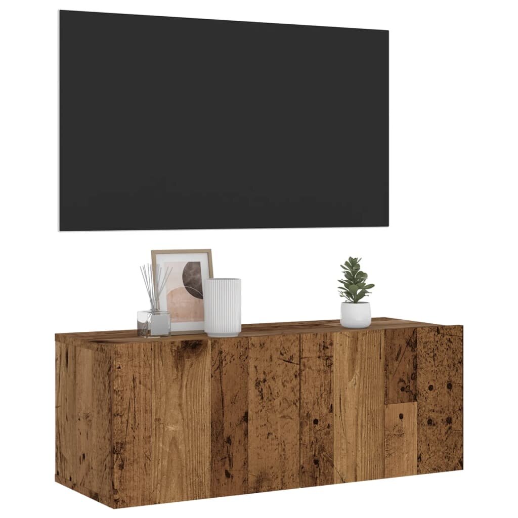vidaXL Стенни шкафове за телевизори от старо дърво 80x30x30 cm