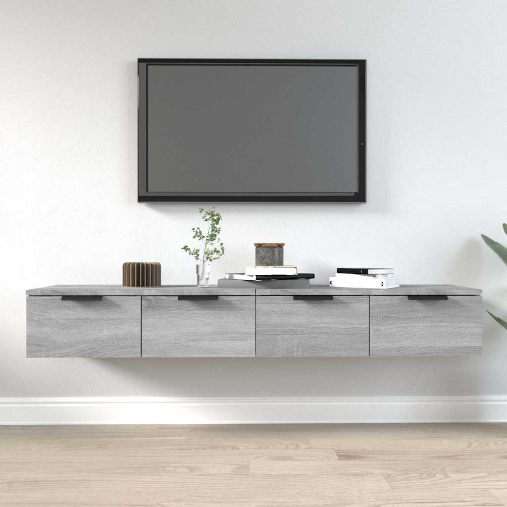 vidaXL Стенни ТВ шкафове 2 бр сив сонома 68x30x20 см инженерно дърво