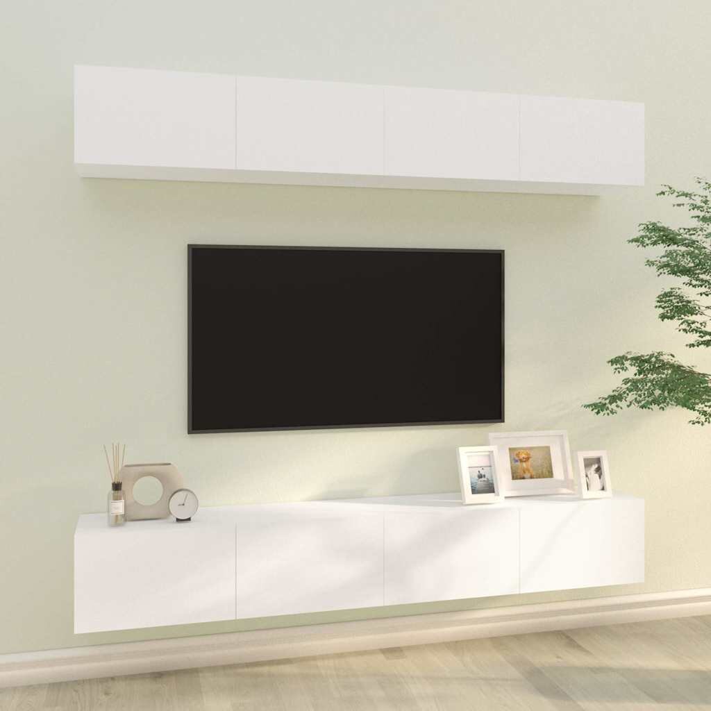 vidaXL Стенни ТВ шкафове 4 бр 100x30x30 см
