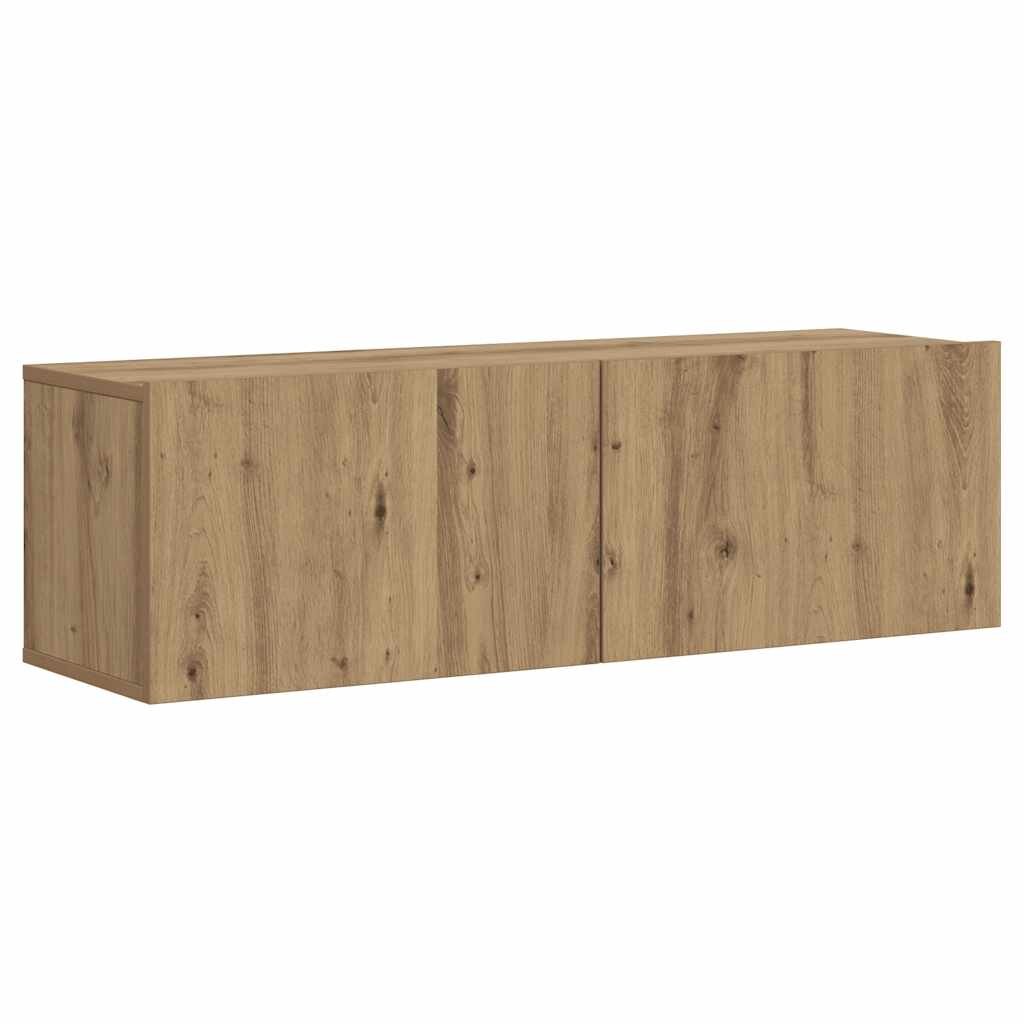 vidaXL Стенни ТВ шкафове дъб артизан 100x30x30 см инженерно дърво