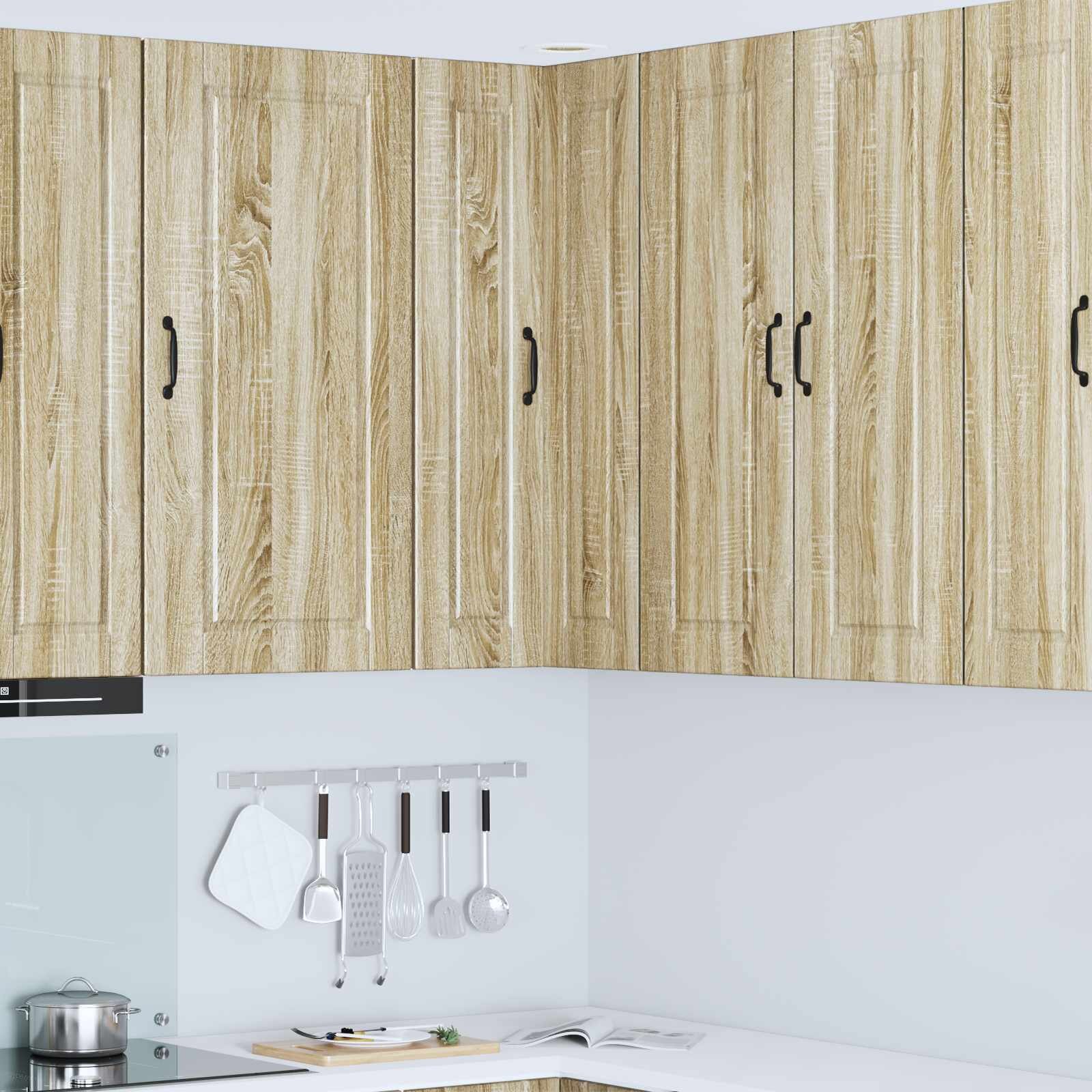 vidaXL Стенно ъглово шкафче PORTO Сонома дъб 57 x 57 x 100 см