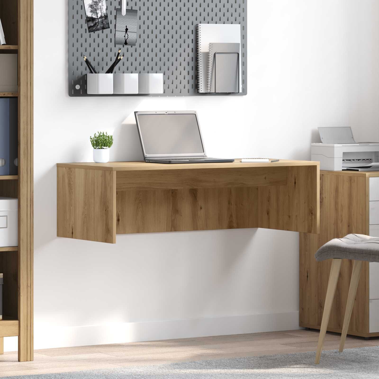 vidaXL Стенно бюро Дъб Инженерна дървесина 100 x 45 x 30 см