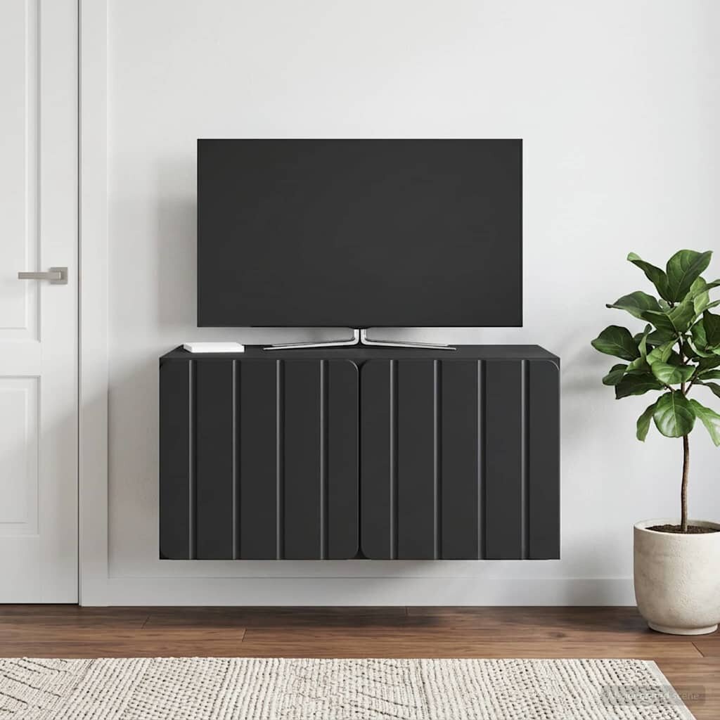 vidaXL Стенно монтиран ТВ шкаф 595 x 41 x 30 см Черно