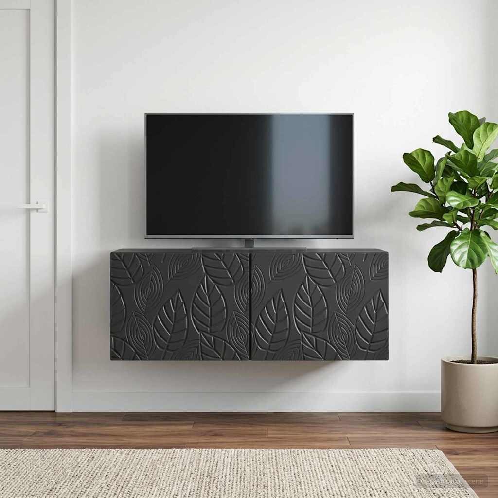 vidaXL Стенно монтиран ТВ шкаф 595 x 41 x 30 см Черно