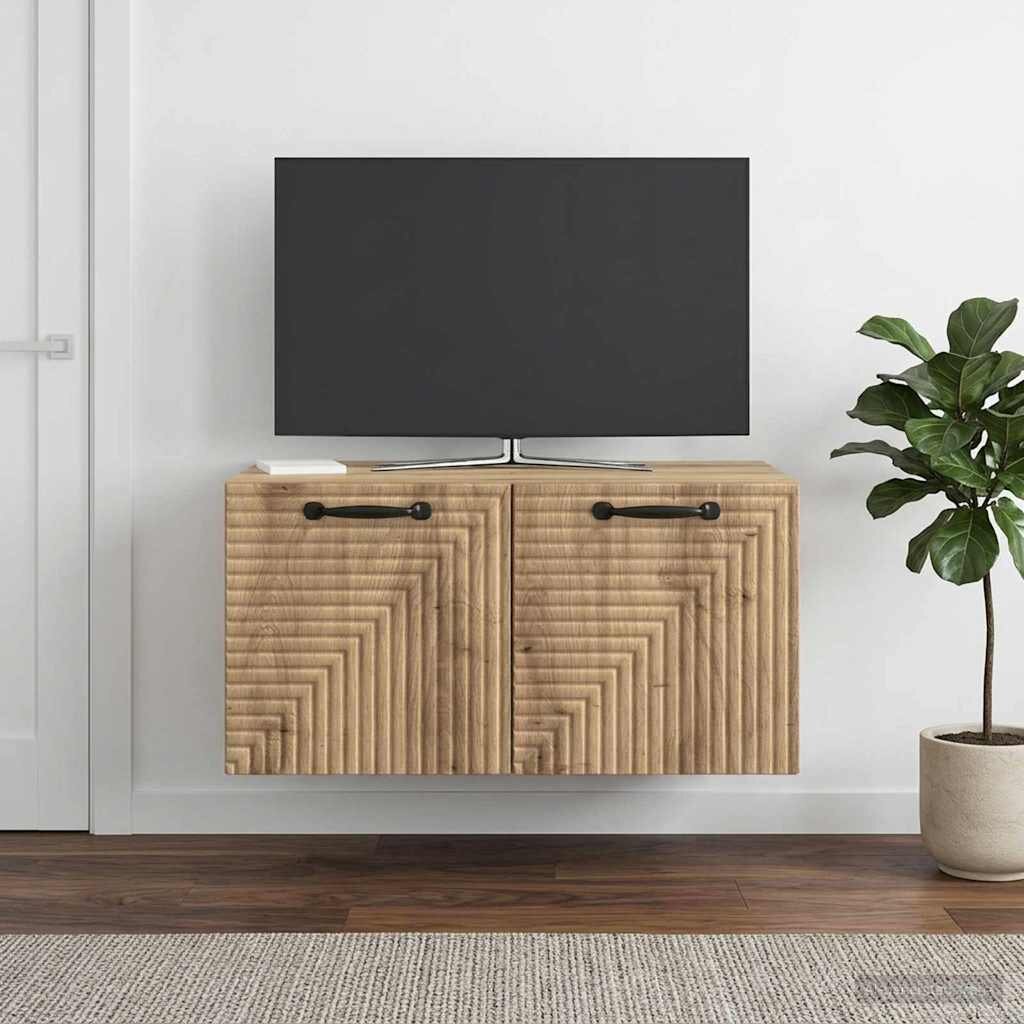 vidaXL Стенно монтиран ТВ шкаф 595 x 41 x 30 см Дъб артизан