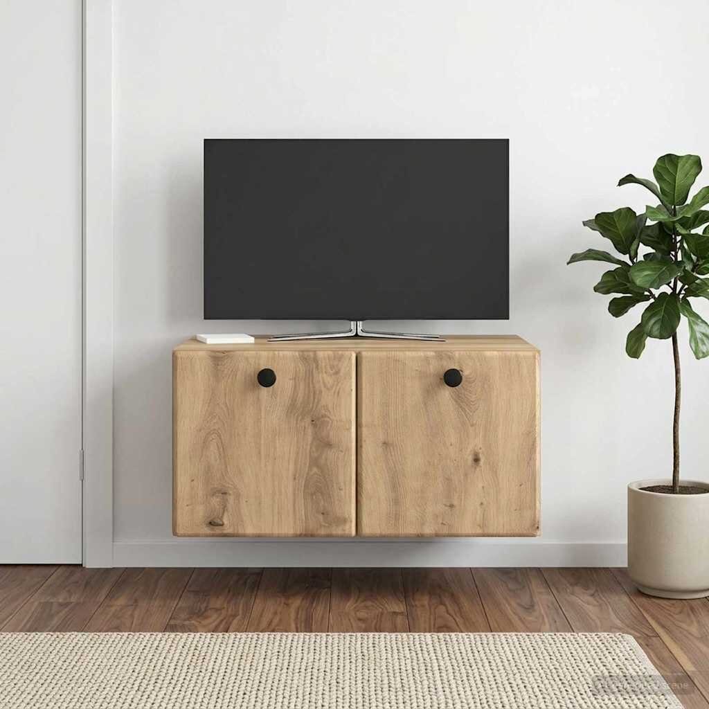vidaXL Стенно монтиран ТВ шкаф 595 x 41 x 30 см Дъб артизан