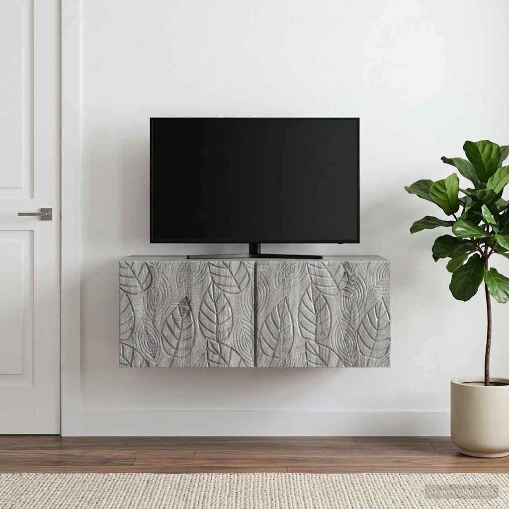vidaXL Стенно монтиран ТВ шкаф 595 x 41 x 30 см Сив Сонома