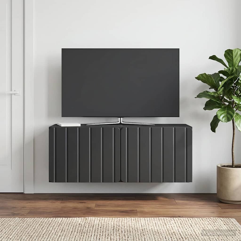 vidaXL Стенно монтиран ТВ шкаф 785 x 31 x 30 см Черно