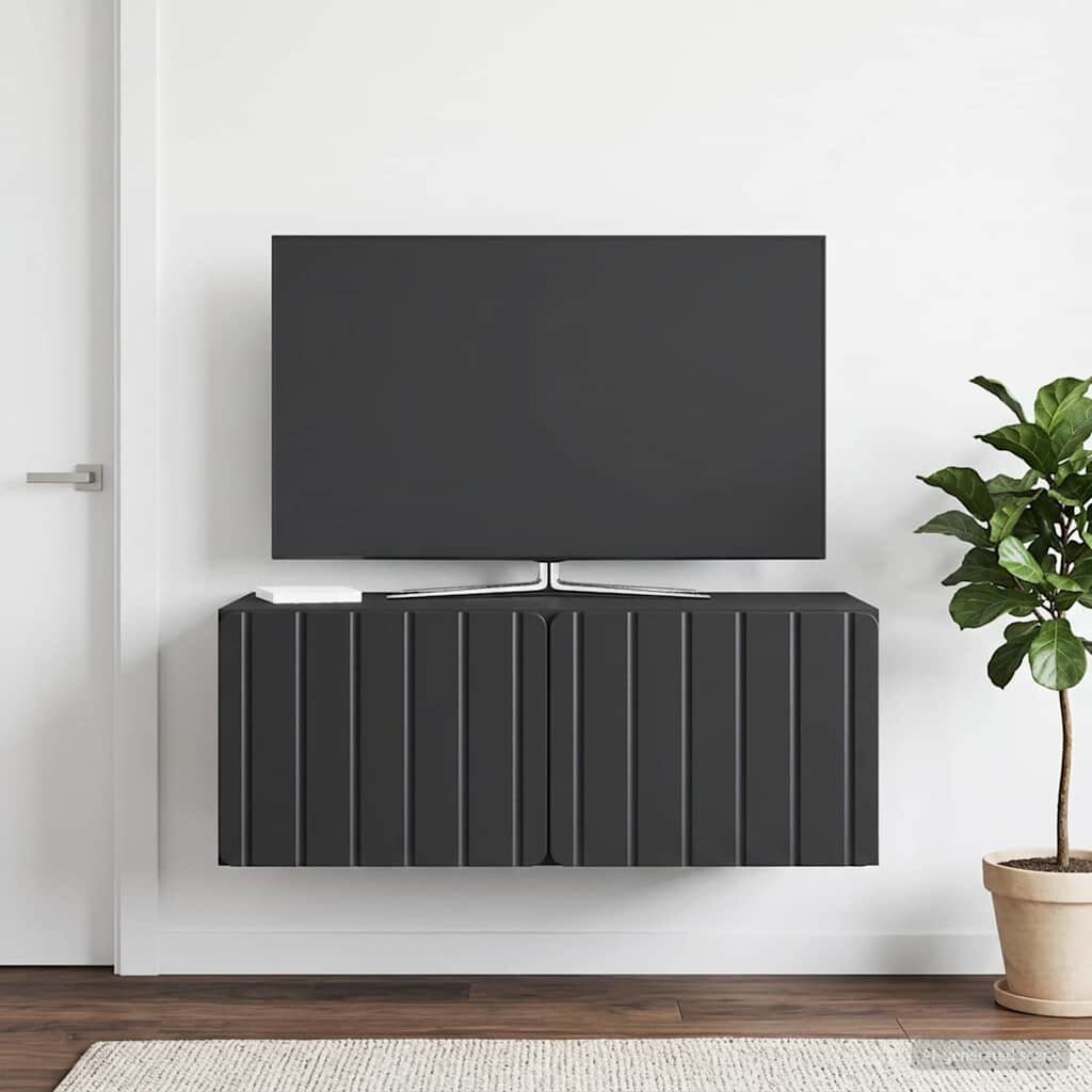 vidaXL Стенно монтиран ТВ шкаф 785 x 41 x 30 см Черно