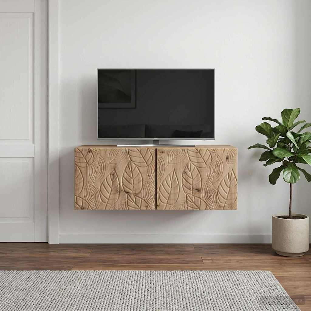 vidaXL Стенно монтиран ТВ шкаф 785 x 41 x 30 см Дъб артизан