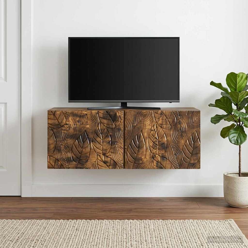 vidaXL Стенно монтиран ТВ шкаф 785 x 41 x 30 см Опушен дъб