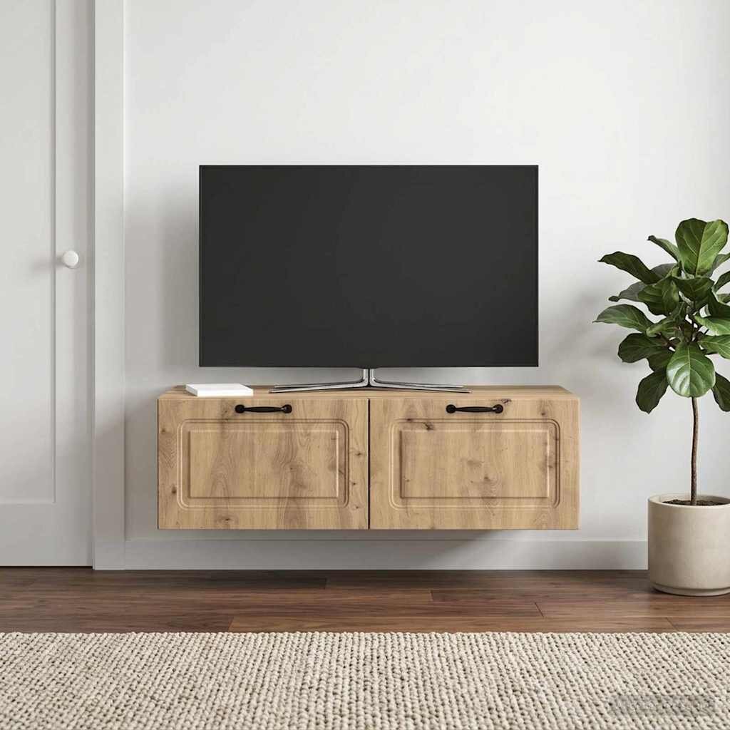 vidaXL Стенно монтиран ТВ шкаф 98 x 41 x 30 см Дъб артизан