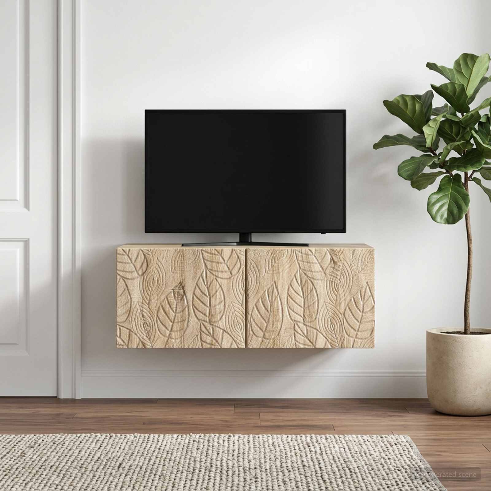 vidaXL Стенно монтиран ТВ шкаф 98 x 41 x 30 см Дъб сонома