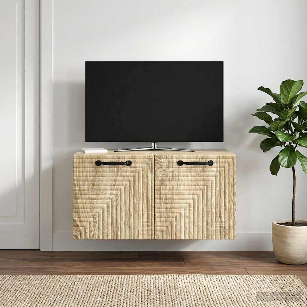 vidaXL Стенно монтиран ТВ шкаф Дъб сонома 595 x 41 x 30 см