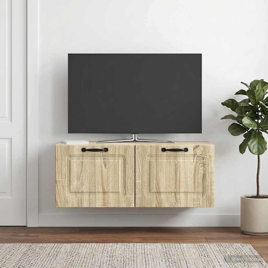 vidaXL Стенно монтиран ТВ шкаф Дъб сонома 785 x 31 x 30 см