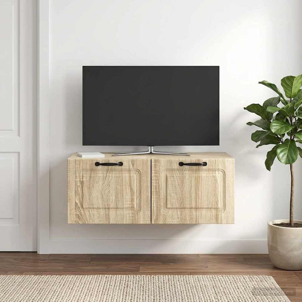 vidaXL Стенно монтиран ТВ шкаф Дъб сонома 785 x 41 x 30 см