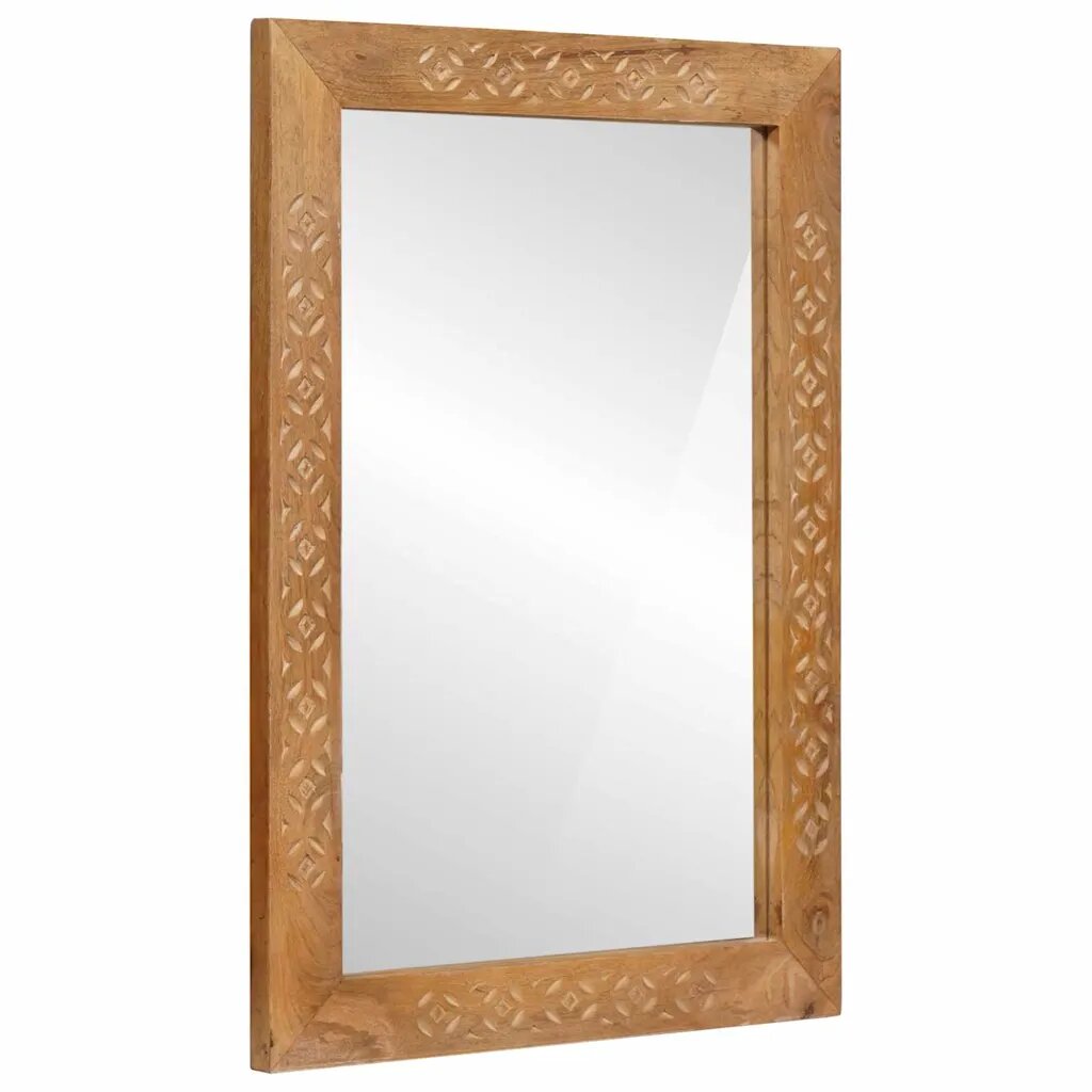 vidaXL стеннo огледало 70 x 50 cm Инженерна дървесина и стъкло