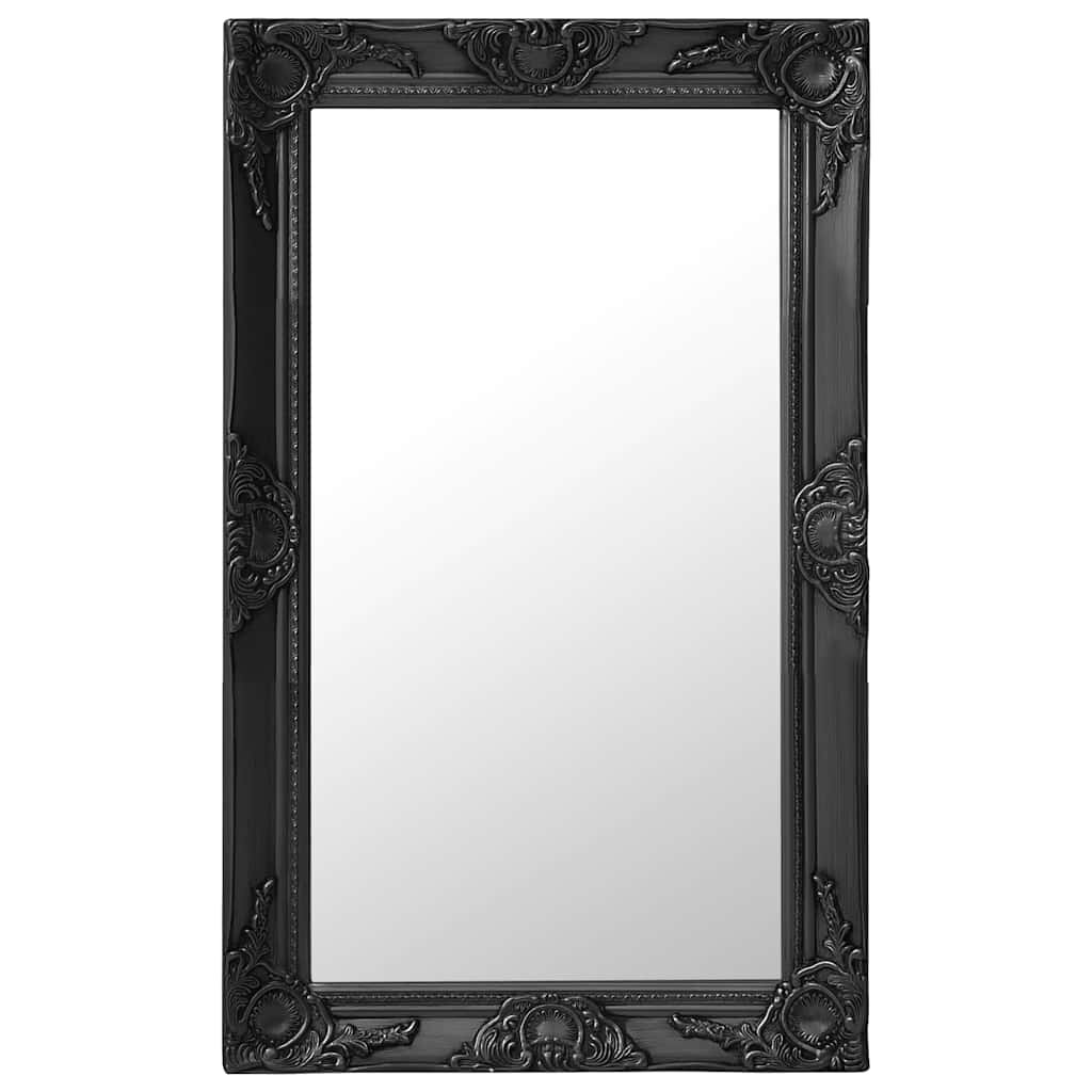 vidaXL Стенно огледало бароков стил 50x80 см черно