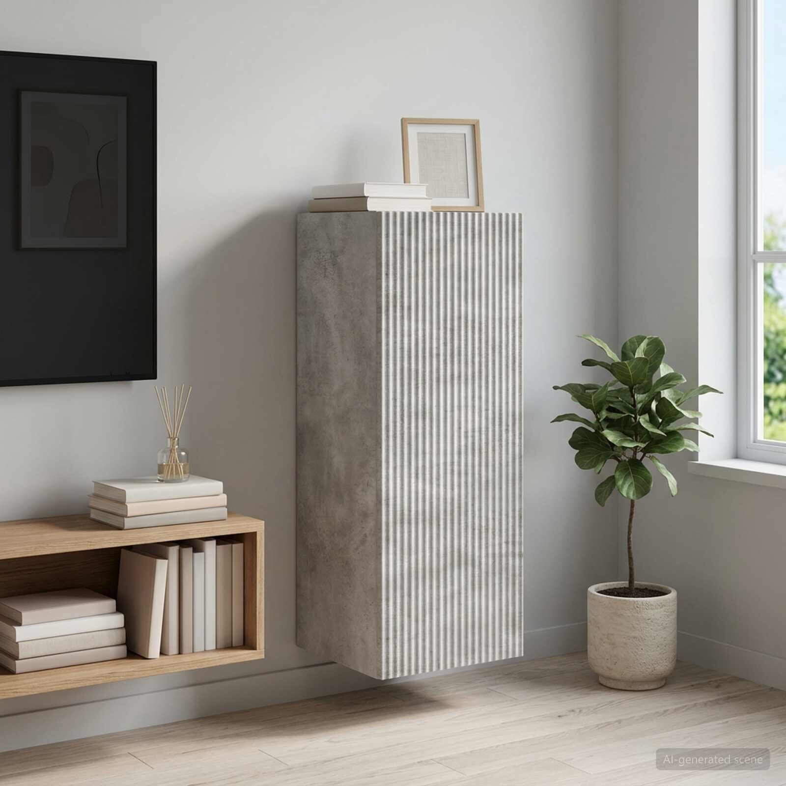 vidaXL Стенно шкафче 33 x 345 x 90 см Инженерна дървесина